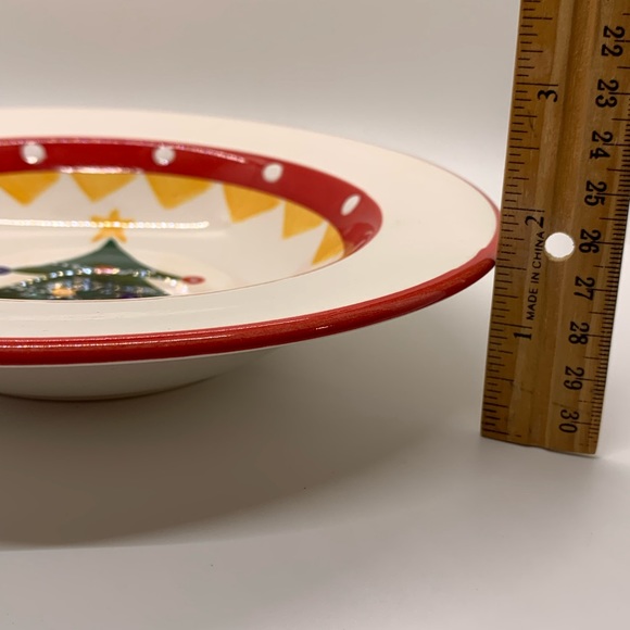 LIVING ARR CARNIVAL Rim Soup Bowl!  Christmas Tree! - Picture 6 of 6